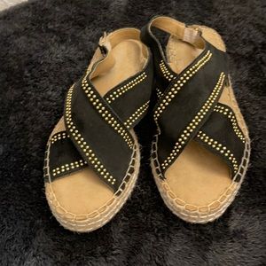 Aerosoles Black Espresso Suede Sandal